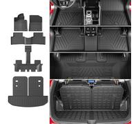 powoq 6&7 Seats Fuel Floor Mat Compatible with 2021-2025 KIA Sorento Cargo Mat Floor Liner TPE Backrest Trunk Liner Replacement for 2021 2022 2023 2024 2025 KIA Sorento Accessories
