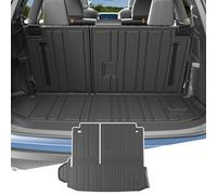 powoq Cargo Mat Compatible with 2020-2024 Toyota Highlander Backrest Mat TPE Cargo Liners Replacement for Toyota Highlander Accessories (Fit 2020-2024 Highlander,Rear Cargo Mat with Backrest Mat)