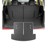 powoq Cargo Mat Compatible with 2024 Hyundai Santa Fe Trunk Liner with Rear Backrest Mat TPE Replacement for 2024 Hyundai Santa Fe Accessories