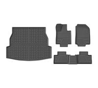 powoq Floor Mat Compatible with 2019 2020 2021 2022 2023 Toyota RAV4 Trunk Mat TPE Material Cargo Liner Replacement for 2019-2023 Toyota RAV4 Accessories (Fit 2019-2023, Rear Trunk Mat + Floor Mats)