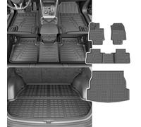 powoq Floor Mat Compatible with 2019 2020 2021 2022 2023 Toyota RAV4 Trunk Mat TPE Material Cargo Liner Replacement for 2019-2023 Toyota RAV4 Accessories (Fit 2019-2023, Rear Trunk Mat + Floor Mats)