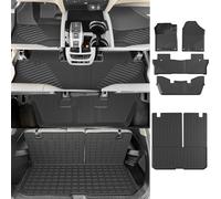 powoq Floor Mats Compatible with 2016-2022 Honda Pilot 7 Passengers Cargo Mat Backrest Mat Replacement for 7-Seat Honda Pilot 2016 2017 2018 2019 2020 2021 2022 Accessories