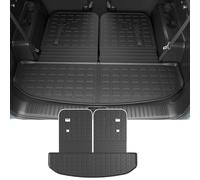powoq Trunk Mat Compatible with 2021-2024 KIA Sorento/Hybrid/PHEV Cargo Liner with Backrest Mats Replacement for KIA Sorento 2021 2022 2023 2024 Accessories(Trunk Mats with Backrest Mat)