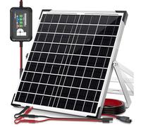 POWOXI 30W 12V Solar Panel Kit, Monocrystalline Solar Battery Trickle Charger Maintainer + Upgrade 10A Smart Battery Protection Controller for Car, RV, Boat, Caravan & Outdoor Use
