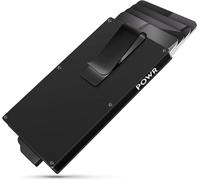 POWR Card Holder Wallet - Black RFID Credit Card Holder with Money Clip