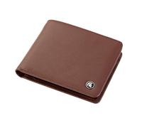 POWR Mens Wallet, Genuine Leather, RFID Blocking Bi-fold Credit Card Holder with 6 Card Slots Plus 2 Note Compartments and an ID Window Slot, Stylish Minimalist Design with Gift Box (Brown)