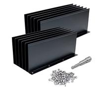 Powrocket 12 Pack Aluminum Gutter Valley Splash Guard,Keep Water from Overshooting The Gutter,for Valley,Corner,or Straight,10 inch Each Piece,Black