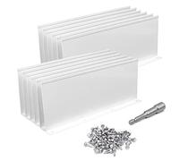 Powrocket 12 Pack Aluminum Gutter Valley Splash Guard,Keep Water from Overshooting The Gutter,for Valley,Corner,or Straight,10 inch Each Piece,White