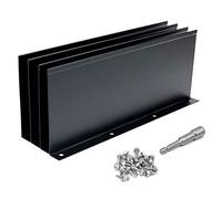 Powrocket 4 Pack Aluminum Gutter Valley Splash Guard,Keep Water from Overshooting The Gutter,for Valley,Corner,or Straight,10 inch Each Piece,Black