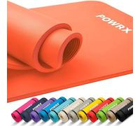 POWRX Exercise mat | Yoga mat Premium incl. carrying strap + bag + exercise poster FREE | Skin-friendly fitness mat phthalate-free | 75" x 31" x 0.6", Orange