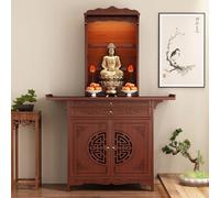 POWRZZZY Personal Shrine Altar Table Buddhist Pooja Cabinet Altar Table Multifunctional Chinese Buddha Niche Chinese Cabinet with Drawers And Storage for Family Worship Use(80x40x190cm)