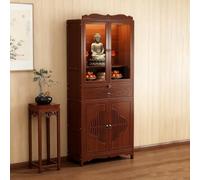 POWRZZZY Personal Shrine Table Meditation Buddhist Altar Chinese Cabinet Pedestal Offering Foyer Tables for Entryway Family Worship (68x33x170cm)