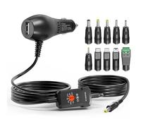 Powseed car charger DC 12V 24V Replacement Switching Power Adapter Supply 3V 4.5V 5V 6V 7.5V 9V 12V Power Cord for Pumps Speakers Smart Phone Micro USB Charging Devices