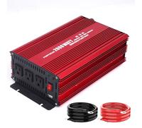 POWTDEAR 2000 Watt Power Inverter, Modified Sine Wave Inverter 2000W DC 12V to 110V AC, Car Power Inverter with 2.4A USB Ports, 3 AC Outputs, Red