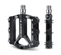 POWVINE MTB/Road Bike Pedals - 9/16" Lightweight Aluminum Flat Pedal with 3 Sealed Bearings and Non-Slip Wide Platform,Easy to Install &Great Grips Bicycle Pedals for Mountain Bike MTB Pedals Flat