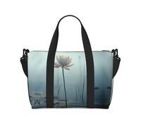 Powzjzw A Lotus Flower Travel Duffle Bag Weekender Carry On Tote Bags for Women Hospital Bags for Labor and Delivery Overnight Luggage Bag