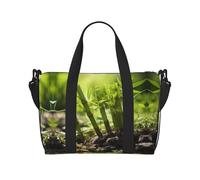 Powzjzw Bamboo Shoot Travel Duffle Bag Weekender Carry On Tote Bags for Women Hospital Bags for Labor and Delivery Overnight Luggage Bag