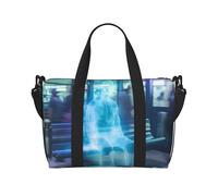 Powzjzw Ghost in The Station Seat Travel Duffle Bag Weekender Carry On Tote Bags for Women Hospital Bags for Labor and Delivery Overnight Luggage Bag