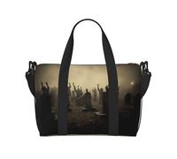 Powzjzw Hand Behind The Tombstone Travel Duffle Bag Weekender Carry On Tote Bags for Women Hospital Bags for Labor and Delivery Overnight Luggage Bag