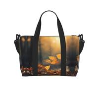 Powzjzw Leaf Travel Duffle Bag Weekender Carry On Tote Bags for Women Hospital Bags for Labor and Delivery Overnight Luggage Bag