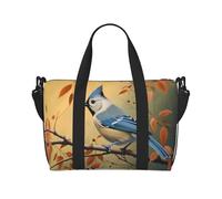 Powzjzw Lifelike Blue Tit Travel Duffle Bag Weekender Carry On Tote Bags for Women Hospital Bags for Labor and Delivery Overnight Luggage Bag