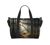 Powzjzw Light in The Forest Travel Duffle Bag Weekender Carry On Tote Bags for Women Hospital Bags for Labor and Delivery Overnight Luggage Bag