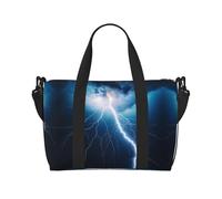 Powzjzw Lightning and Thunder Travel Duffle Bag Weekender Carry On Tote Bags for Women Hospital Bags for Labor and Delivery Overnight Luggage Bag