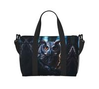 Powzjzw Owl's Eyes Travel Duffle Bag Weekender Carry On Tote Bags for Women Hospital Bags for Labor and Delivery Overnight Luggage Bag