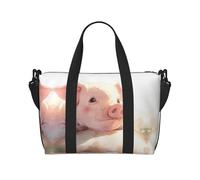 Powzjzw The Pigs are Looking. Travel Duffle Bag Weekender Carry On Tote Bags for Women Hospital Bags for Labor and Delivery Overnight Luggage Bag