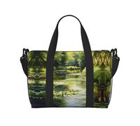 Powzjzw Water Lilies in The Pond Travel Duffle Bag Weekender Carry On Tote Bags for Women Hospital Bags for Labor and Delivery Overnight Luggage Bag