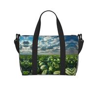 Powzjzw Watermelon Field Travel Duffle Bag Weekender Carry On Tote Bags for Women Hospital Bags for Labor and Delivery Overnight Luggage Bag
