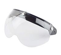 Poxcap Bubble Helmet Visor for Universal Retro 3 Snap Vintage Scooter Open Face and Half Helmets Anti Scratch Universal Open Face Helmet Wind Shield Motorcycle