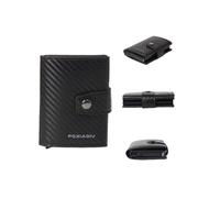 POXIADIV Wallet for Men -Secure RFID Blocking Wallet with Smart Metal Pop Up Credit Card Holder, ID Window Cash Slot, Gift for Him