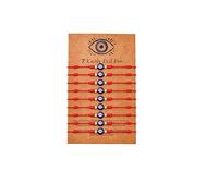Poxtex 9pcs Evil Eye 7 Knot Lucky Bracelets, Rakhi for Brother and Bhabhi Adjustable Red String Amulet for Women Men with Gold Bead, Protection Jewelry Hand Bracelet, adjustable, Stone, evil eye