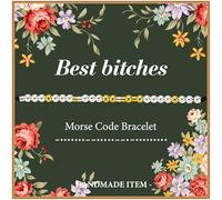 Poxtex Morse Code Bracelets for Women Men, Inspirational Memorial Encouragement Funny Gifts to Mom Aunt Dad Friend Teacher, Adjustable Unique Silver and Gold Jewelry, Secret Message Bracelet