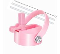 POYAKU Straw Lid Sport Water Bottle Wide Mouth, Flex Straw Lid Compatible with Hydroflask 12 16 18 20 32 40 64 oz, Replacement Lids and Water Bottle Lid Accessories (Lilac)