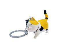 POYAMUSE Cute Walking Cat Keychain - Adorable Kitty Keyring - Gift for Cat Lovers, Pet Memorial Jewelry, Calico, Medium