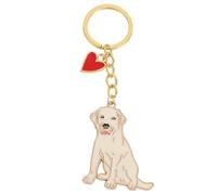 POYAMUSE Enamel Dog Pet Keychain - A Heartwarming Memorial and Adorable Accessory keyring for Dog Lovers, Labradors Yellow, Medium