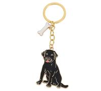 POYAMUSE Enamel Dog Pet Keychain - A Heartwarming Memorial and Adorable Accessory keyring for Dog Lovers, Labradors Black, Medium