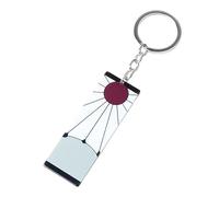 POYAMUSE Japanese Style Keychain - Trendy Key Ring for Women Men Memorial Jewelry Collection Gift, A, S