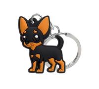 POYAMUSE Silicone Dog Pet Keychain - A Dog Lover's Tribute - Puppy Memorial Keyring, Chihuahuas, Medium