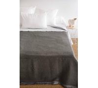 Poyet Motte - Aubisque Wool Blanket - Charcoal Grey/Mouse Grey, Anthracite/Souris, 300x240 cm