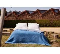 Poyet Motte AUBISQUE Wool Blanket Cornflower/Sky Blue, Myosotis/Ciel, 240x180 cm