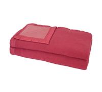 Poyet Motte AUBISQUE Wool Blanket Rosewood/Duckegg, Bois de rose/Dragée, 240x220 cm