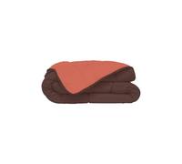 Poyet Motte Calgary Polyester Duvet Chocolate/Coral, polyester, Chocolat/Corail, 240x220x1 cm