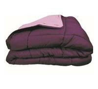 Poyet Motte Calgary Polyester Duvet, Plum/Violet, polyester, Prune/Parme, 240x220x1 cm