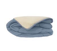 Poyet Motte Calgary Quilt Polyester Oil/Putty, polyester, Pétrole/Mastic, 260x240x1 cm