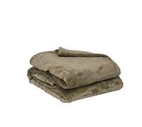 POYET MOTTE Fleece Blanket 180 x 220 cm Taupe Microflannel Range