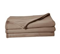 Poyet Motte Poleco Blanket in Polyester Fleece - Taupe, polyester, taupe, 220x180 cm