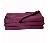 Poyet Motte poleco Fleece Blanket Polyester Plum, polyester, plum, 260x240 cm